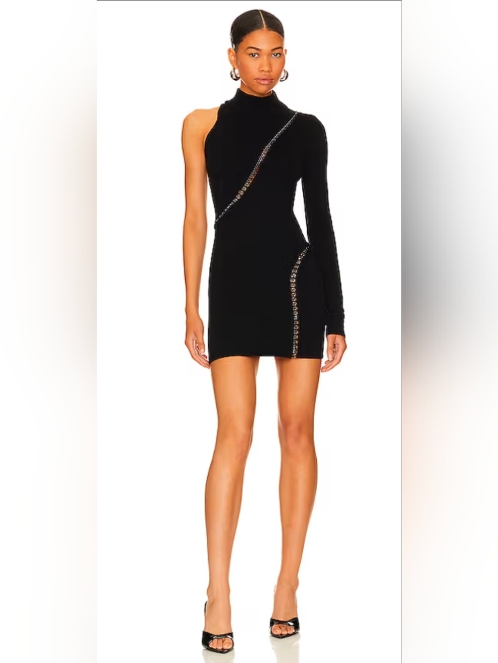 CAMILA COELHO - Nellie Chain Laced Mini Dress In Black
